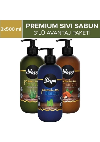 Sleepy Premium Sıvı Sabun 3’lü Avantaj Paketi 3x500 ml