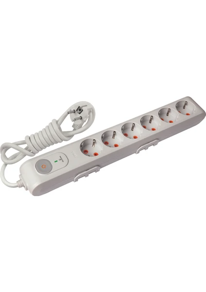 Viko 6'lı şok / Akım Korumalı topraklı + çocuk korumalı grup piriz